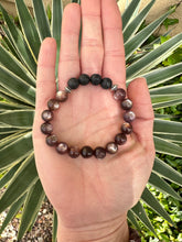 Gem Lepidolite and Lava Rock Aromatherapy Essential Oil Diffuser Bracelet
