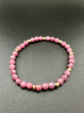 Ruby Super Skinny Stacker Bracelet (5mm beads
