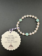 Rose Quartz & Amazonite Skinny Stacker Bracelet (6mm beads)