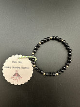 Black Onyx Skinny Stacker Bracelet (6mm beads)