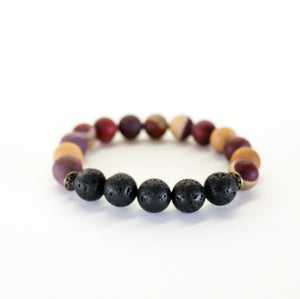 Mookaite (Matte) Aromatherapy Essential Oil Diffuser Bracelet 10mm beads)