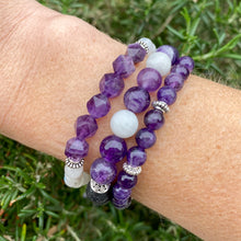 Dream Amethyst Skinny Stacker Bracelet (6mm beads)