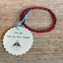 Red Jade Super Skinny Stacker Bracelet (4mm beads)