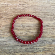 Red Jade Super Skinny Stacker Bracelet (4mm beads)