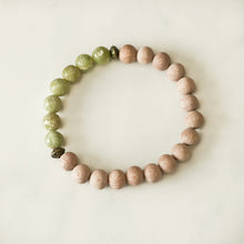 Peridot & Rosewood Aromatherapy Essential Oil Diffuser Bracelet (8mm beads)