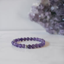 Amethyst Skinny Stacker Bracelet (6mm beads)