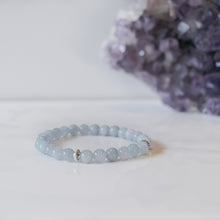Aquamarine Skinny Stacker Bracelet (6mm beads)