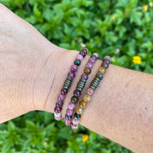 Watermelon Tourmaline Super Skinny Stacker Bracelet (5mm beads)