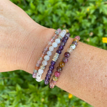 Watermelon Tourmaline Super Skinny Stacker Bracelet (5mm beads)