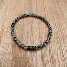 Dalmatian Jasper Super Skinny Stacker Bracelet (4mm beads)
