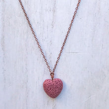 lava heart necklace, diffuser necklace, aromatherapy necklace