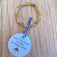 Citrine & Rose Quartz Skinny Stacker Bracelet (6mm beads)