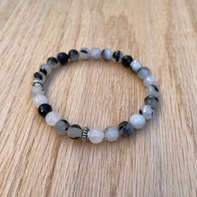 Tourmaline Quartz Skinny Stacker Bracelet (6mm beads)