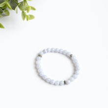 Blue Chalcedony Skinny Stacker Bracelet (6mm beads)