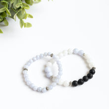 Blue Chalcedony Skinny Stacker Bracelet (6mm beads)