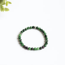 Ruby in Zoisite Skinny Stacker Bracelet (6mm beads)