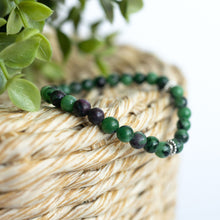 Ruby in Zoisite Skinny Stacker Bracelet (6mm beads)