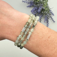 Prehnite Skinny Stacker Bracelet (6mm beads)