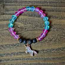 aromatherapy bracelet, aura quartz, lava rock bracelet, children's bracelet