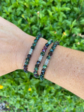 Ruby in Zoisite Super Skinny Stacker Bracelet (5mm beads)