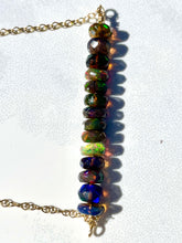 Ethiopian Opal Gemstone Bar Necklace