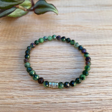 Ruby in Zoisite Super Skinny Stacker Bracelet (5mm beads)
