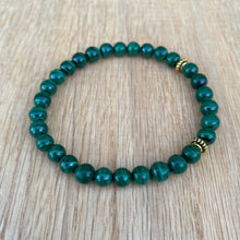 Malachite Skinny Stacker Bracelet (6mm beads)