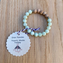 Green Moonstone Aromatherapy Essential Oil Diffuser Bracelet
