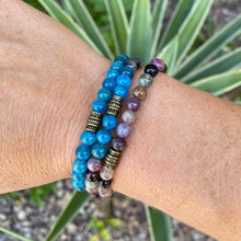 Watermelon Tourmaline Super Skinny Stacker Bracelet (5mm beads)