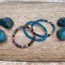 Watermelon Tourmaline Super Skinny Stacker Bracelet (5mm beads)