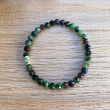 Ruby in Zoisite Super Skinny Stacker Bracelet (5mm beads)