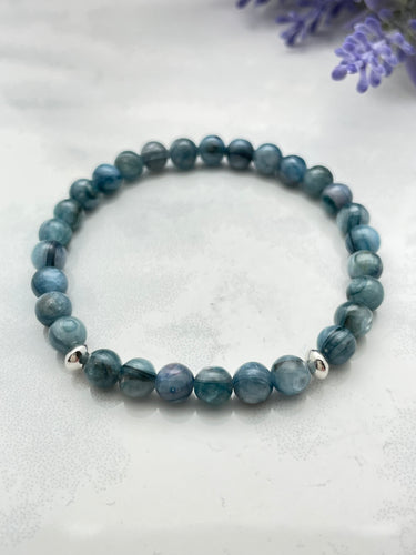 Kyanite Super Skinny Stacker Bracelet (5mm beads)