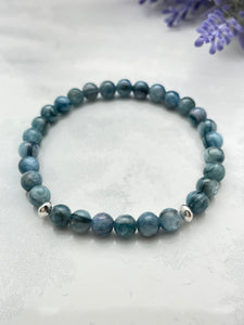 Kyanite Super Skinny Stacker Bracelet (5mm beads)