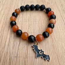 Bat Charm Aromatherapy Bracelet (8mm beads)