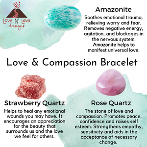 Love & Compassion  Bracelet (8mm beads)