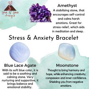 Stress & Anxiety  Bracelet (8mm beads)