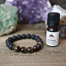 aromatherapy bracelet, tiger eye, lava rock bracelet, men's bracelet