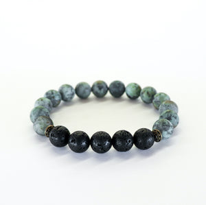 African Turquoise (Matte) Aromatherapy Essential Oil Diffuser Bracelet (10mm beads)