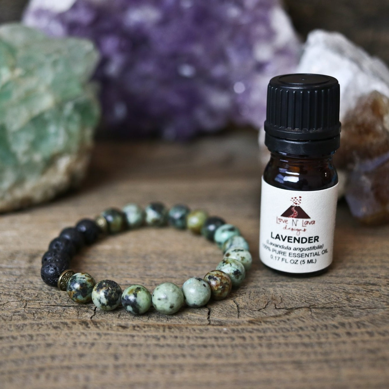 African Turquoise Aromatherapy Essential Oil Diffuser Bracelet (8mm beads)