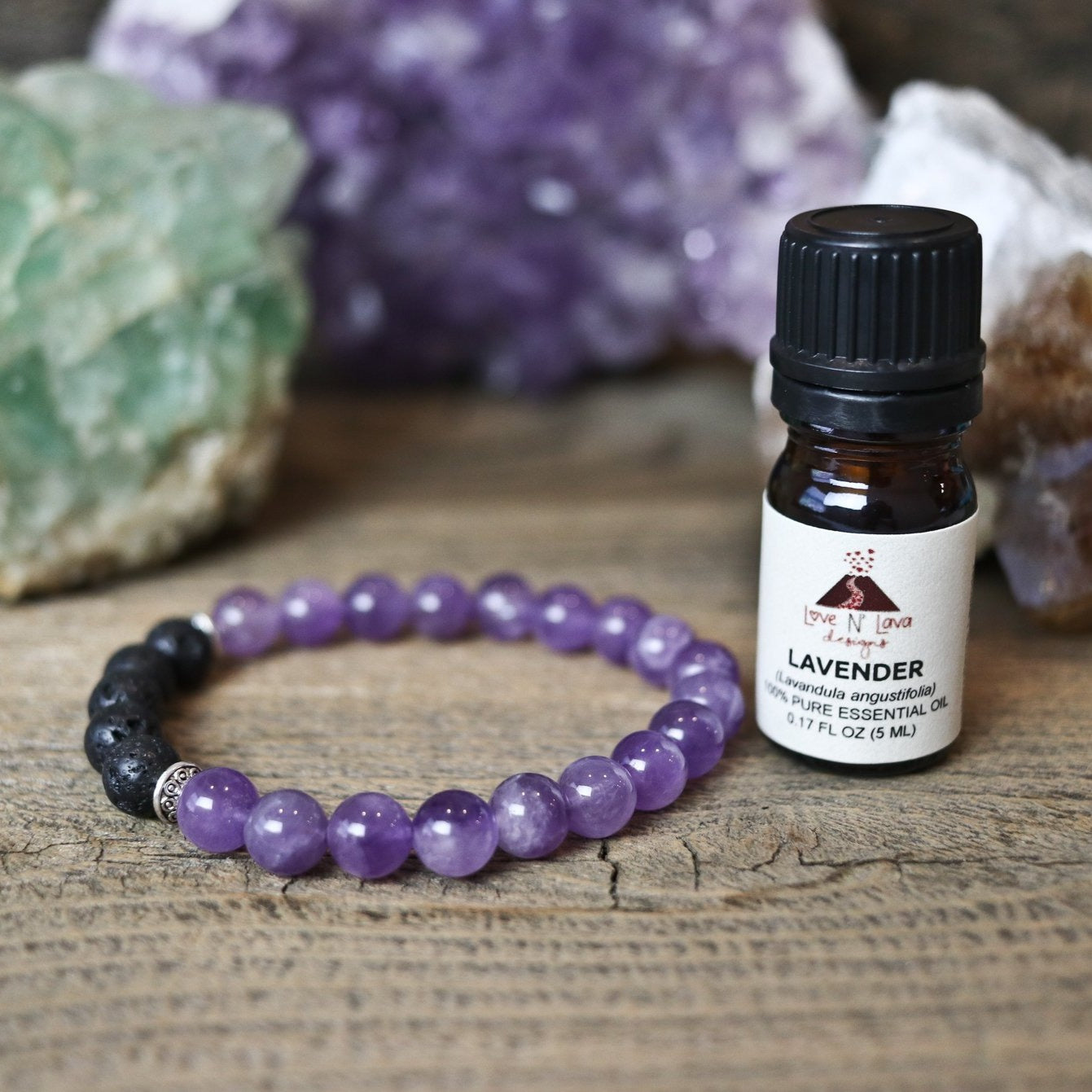 Amethyst Aromatherapy Essential Oil Diffuser Bracelet (8mm beads)