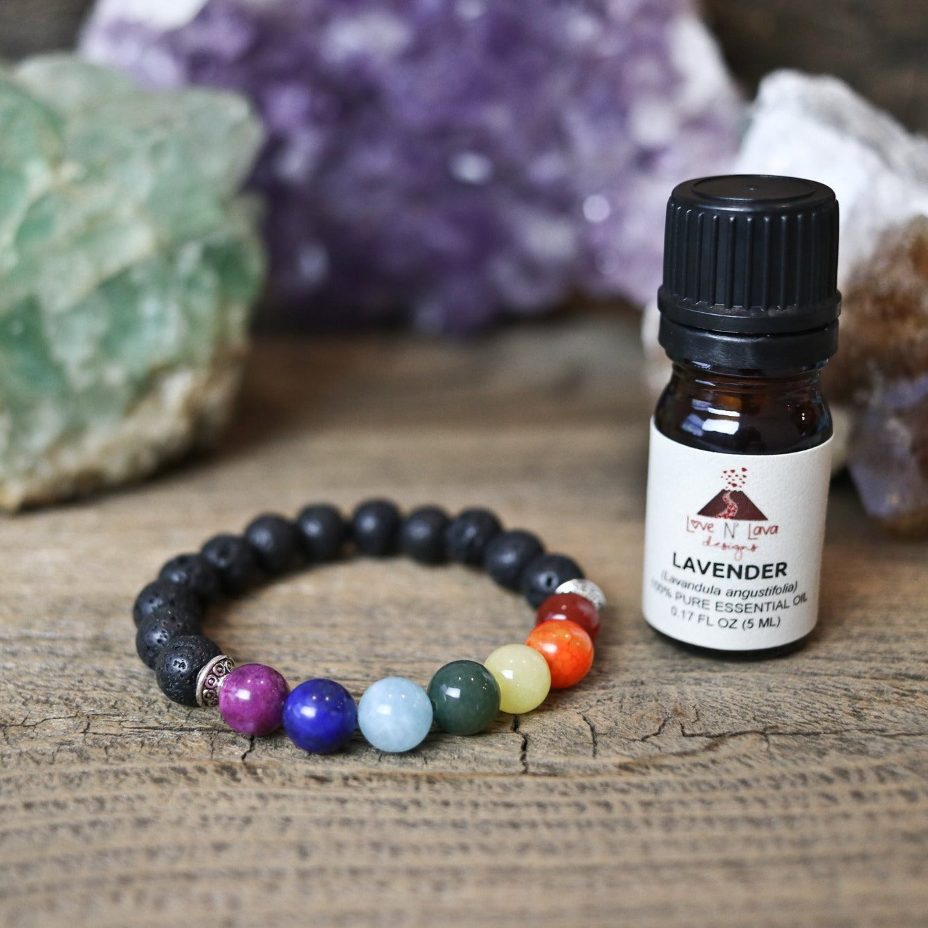 Chakra Aromatherapy Essential Oil Diffuser Bracelet (8mm beads)