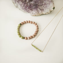 Peridot & Rosewood Aromatherapy Essential Oil Diffuser Bracelet (8mm beads)