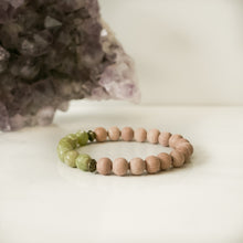 Peridot & Rosewood Aromatherapy Essential Oil Diffuser Bracelet (8mm beads)