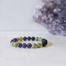Peridot & Amethyst Aromatherapy Essential Oil Diffuser Bracelet (8mm beads)