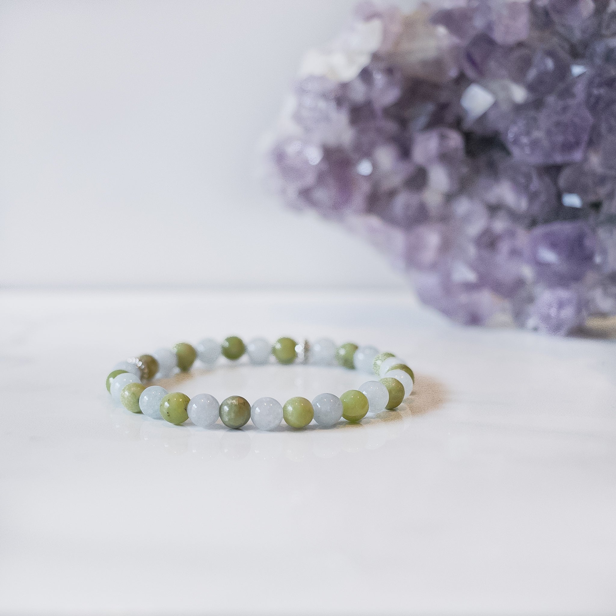 Pin by Amber Eisenschenk on Accessories in 2024 | Aquamarine bracelet  beads, Healing gift, Aquamarine beads