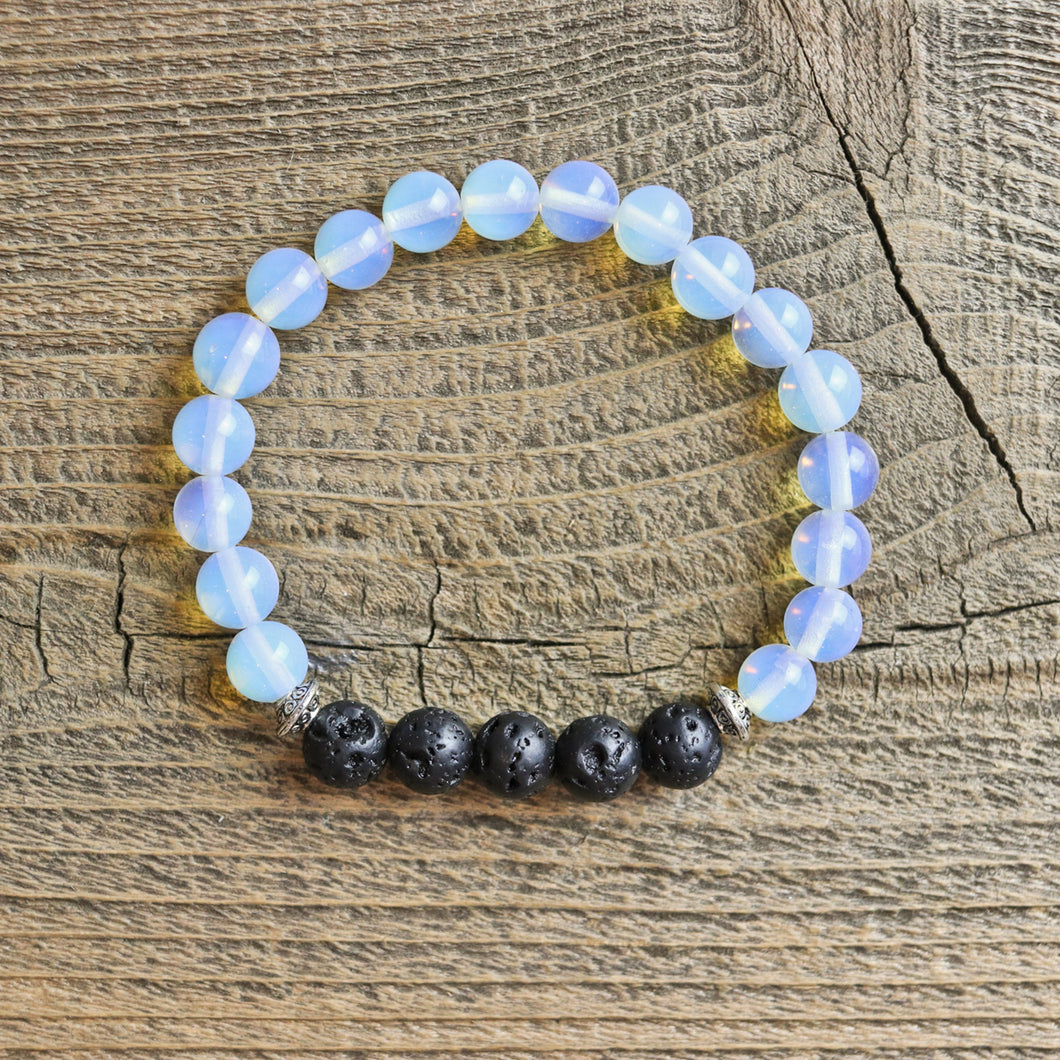 Children's Opalite Aromatherapy Essential Oil Diffuser Bracelet (6mm beads)
