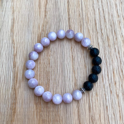 Kunzite Aromatherapy Essential Oil Diffuser Bracelet (8mm beads)