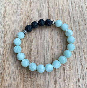 Green Moonstone Aromatherapy Essential Oil Diffuser Bracelet