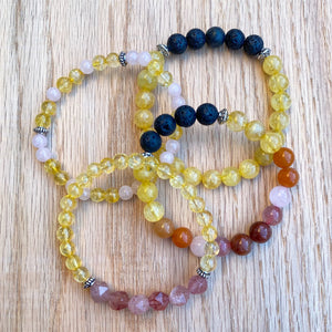 Citrine Aromatherapy Essential Oil Diffuser Bracelet (8mm beads)
