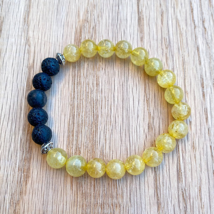 Citrine Aromatherapy Essential Oil Diffuser Bracelet (8mm beads)